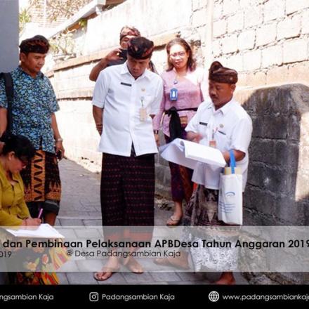 Monitoring dan Pembinaan Pelaksanaan APBDesa Tahun Anggaran 2019 dari DPMD Kota Denpasar