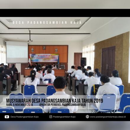 Musyawarah Desa Padangsambian Kaja Tahun 2019