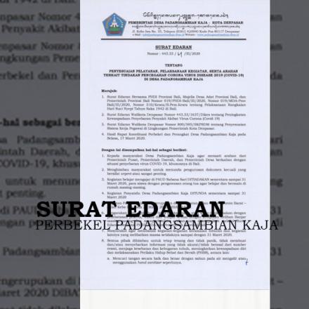 Surat Edaran Perbekel Padangsambian Kaja
