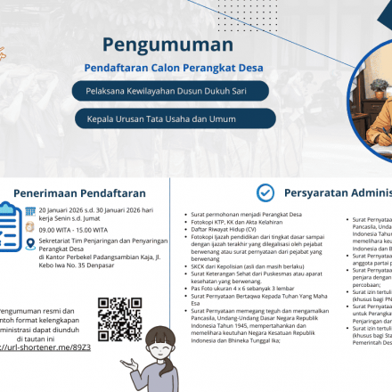 PENERIMAAN PENDAFTARAN CALON PERANGKAT DESA